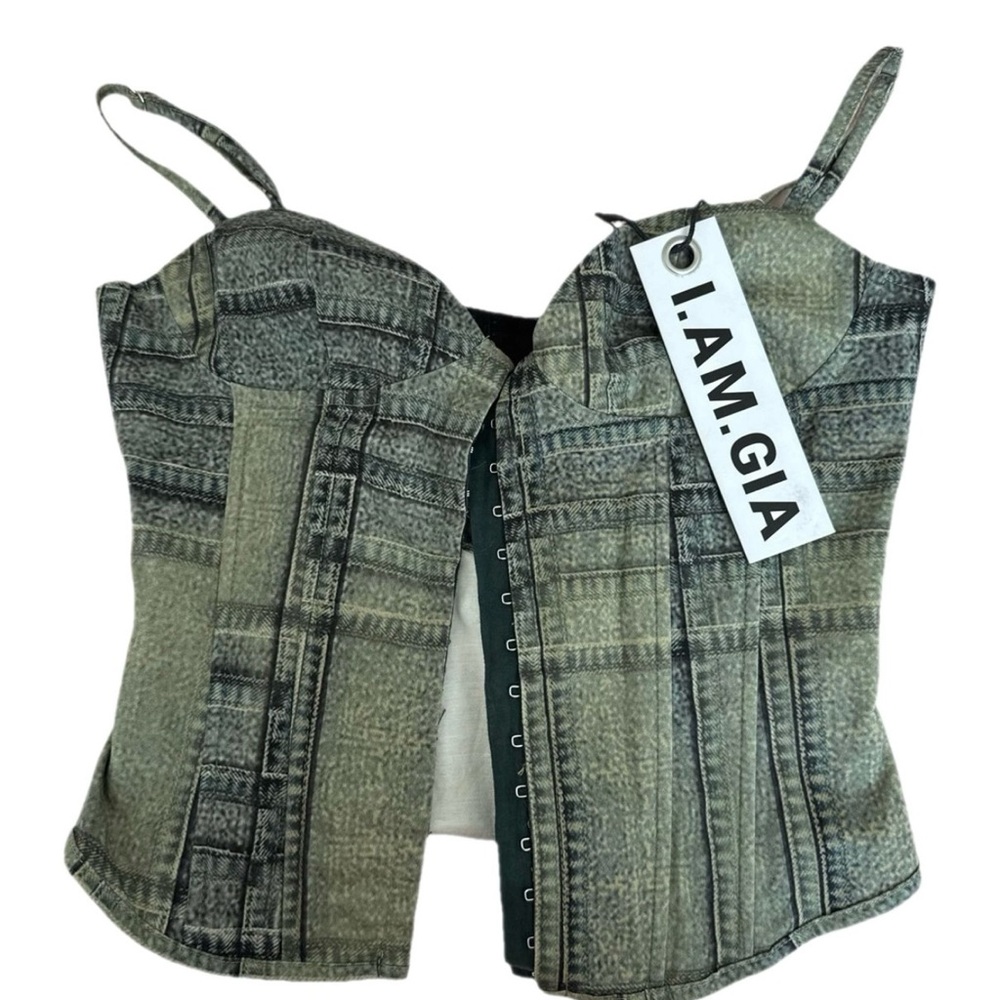 I.AM.GIA Olive Patterned Camisole